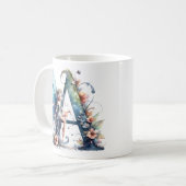 Monogramm Buchstabe A Fee Kaffeetasse (Vorderseite Links)