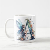 Monogramm Buchstabe A Fee Kaffeetasse (Links)