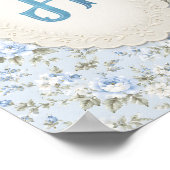 Monogramm Buchstabe A Florale Wandkunst Poster (Ecke)