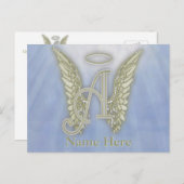 Monogramm Buchstabe A Postkarte (Vorne/Hinten)