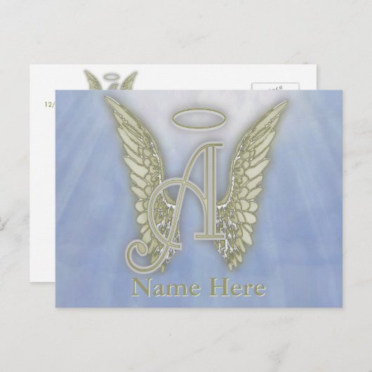Monogramm Buchstabe A Postkarte (Vorne/Hinten)