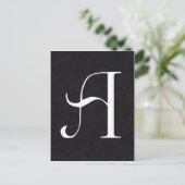 Monogramm Buchstabe A Postkarte (Stehend Vorderseite)