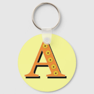 Monogramm-Buchstabe A Schlüsselanhänger