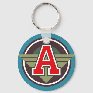 Monogramm-Buchstabe "A " Schlüsselanhänger