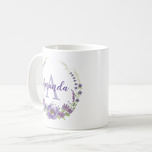 Monogramm - Buchstabe A, Zoll Kaffeetasse (Vorderseite Links)