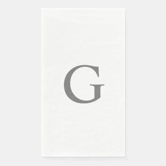 Monogramm Buchstabe Anfangsbuchstabe Abschlussfeie Serviette (Vorderseite)