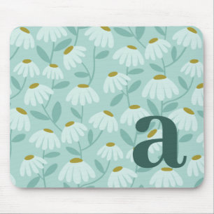 Monogramm-Buchstabe Anfangsbuchstabe Türkis-Blau-B Mousepad