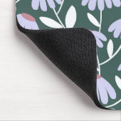Monogramm-Buchstabe Anfangsgrüner Blumenmuster Mousepad (Ecke)