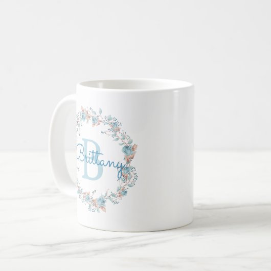Monogramm - Buchstabe B, benutzerdefinierte Tasse (Vorderseite Links)