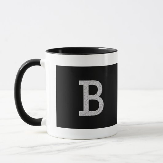 Monogramm-Buchstabe B Tasse (Links)
