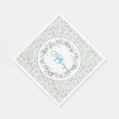 Monogramm - Buchstabe B, Zoll - Napkins Serviette (Ecke)