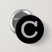 Monogramm-Buchstabe C Button (Vorne & Hinten)
