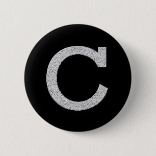 Monogramm-Buchstabe C Button