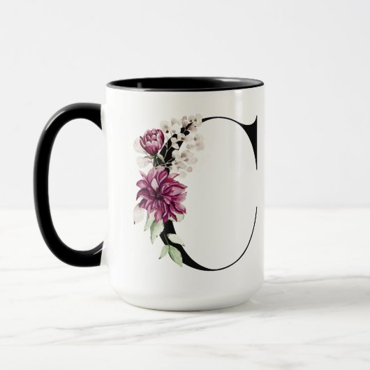 Monogramm | Buchstabe C Kaffeetasse (Links)