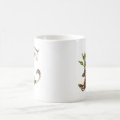 MONOGRAMM-BUCHSTABE C MIT ROSE UND SCHMETTERLINGEN KAFFEETASSE (Mittel)