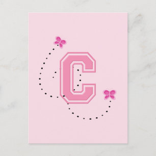 Monogramm Buchstabe C Postkarte