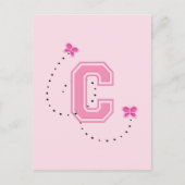 Monogramm Buchstabe C Postkarte (Vorderseite)