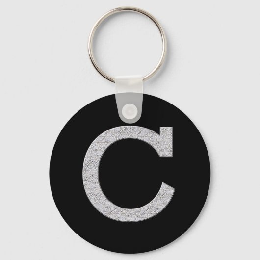 Monogramm Buchstabe C Schlüsselanhänger (Vorderseite)
