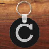 Monogramm Buchstabe C Schlüsselanhänger (Vorderseite)
