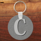 Monogramm Buchstabe C Schlüsselanhänger (Vorderseite)
