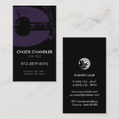 Monogramm Buchstabe C Visitenkarte (Vorne/Hinten)