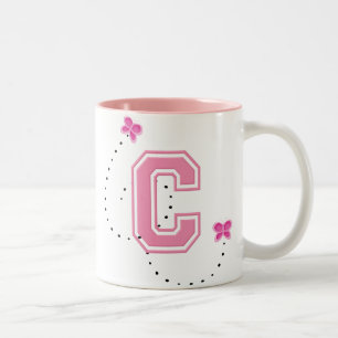 Monogramm Buchstabe C Zweifarbige Tasse
