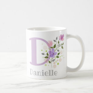 Monogramm Buchstabe D & Vorname Kaffeetasse
