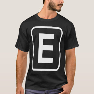 Monogramm Buchstabe E Anfangsbuchstabe Alphabet Mo T-Shirt