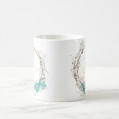 Monogramm Buchstabe E in Kranz Kaffeetasse (Mittel)