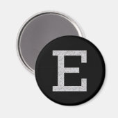 Monogramm Buchstabe E Magnet (Vorderseite/Rückseite)