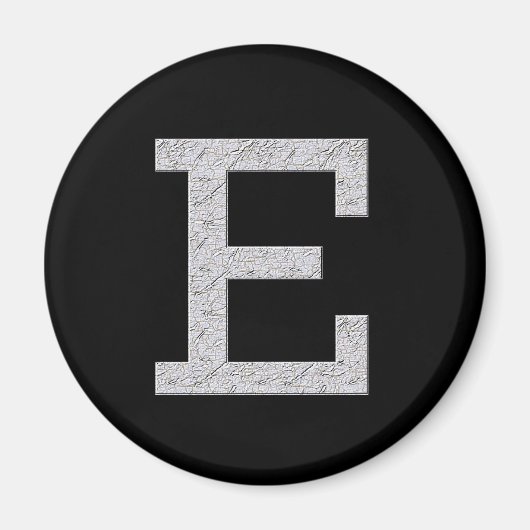 Monogramm Buchstabe E Magnet (Vorne)