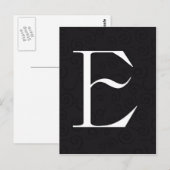 Monogramm Buchstabe E Postkarte (Vorne/Hinten)