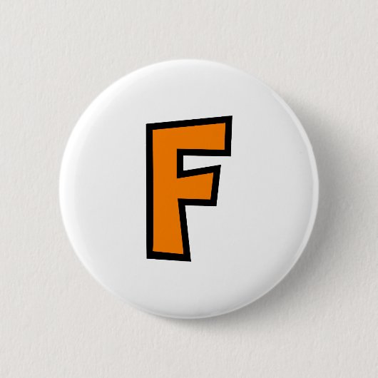 Monogramm-Buchstabe F Button (Vorderseite)