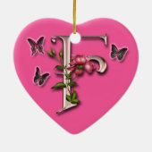 MONOGRAMM-BUCHSTABE F - HERZ-VERZIERUNG KERAMIK ORNAMENT (Hinten)