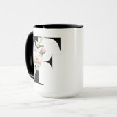 Monogramm Buchstabe F Kaffeetasse (Vorderseite Links)