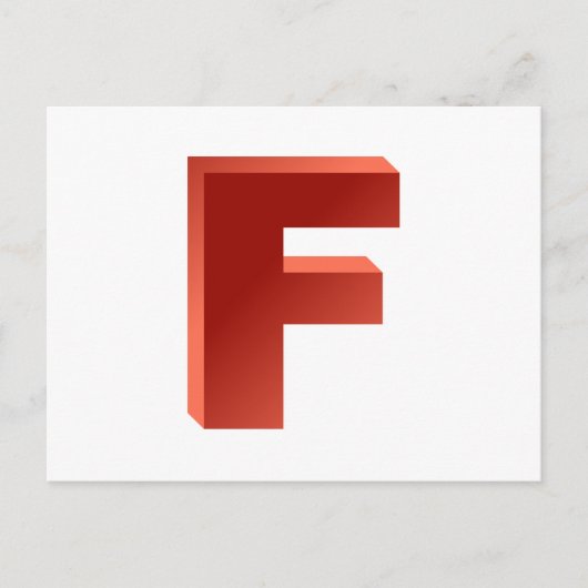 Monogramm Buchstabe F Postkarte (Vorderseite)