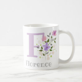 Monogramm Buchstabe F & Vorname Kaffeetasse
