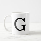 Monogramm Buchstabe G Klassische Tasse, 11 oz Kaffeetasse (Links)