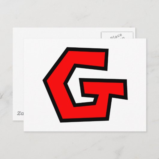 Monogramm Buchstabe G Postkarte (Vorne/Hinten)