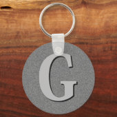 Monogramm Buchstabe G Schlüsselanhänger (Vorderseite)