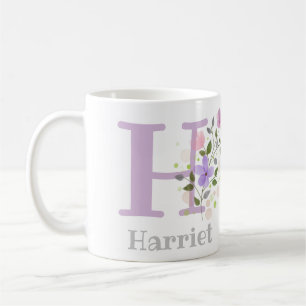 Monogramm Buchstabe H & Christian Name Kaffeetasse