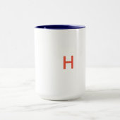 Monogramm Buchstabe H Tasse (Zentrum)