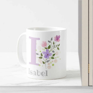Monogramm Buchstabe I & Christian Name Kaffeetasse