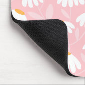 Monogramm Buchstabe Initial Rosa/Weißes Blumenmust Mousepad (Ecke)