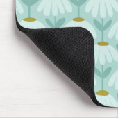 Monogramm Buchstabe Initial Türkis Blau Vintage Fl Mousepad (Ecke)