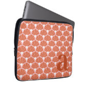 Monogramm Buchstabe Initiale Rot Vintage-Muster Laptopschutzhülle (Vorne Rechts)
