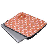 Monogramm Buchstabe Initiale Rot Vintage-Muster Laptopschutzhülle (Vorne Knopf)