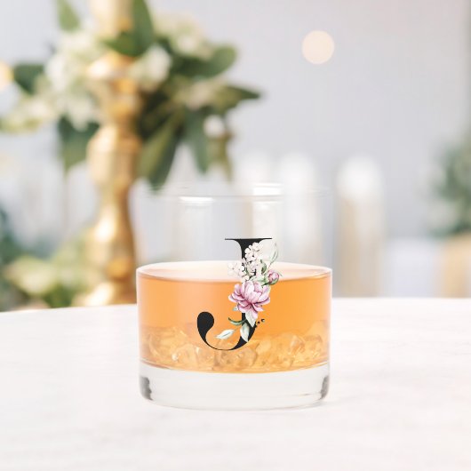 Monogramm Buchstabe J | Whiskyglas (Insitu (Hochzeit))
