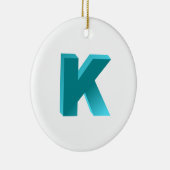 Monogramm-Buchstabe K Keramikornament (Rechts)