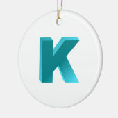 Monogramm-Buchstabe K Keramikornament (Links)